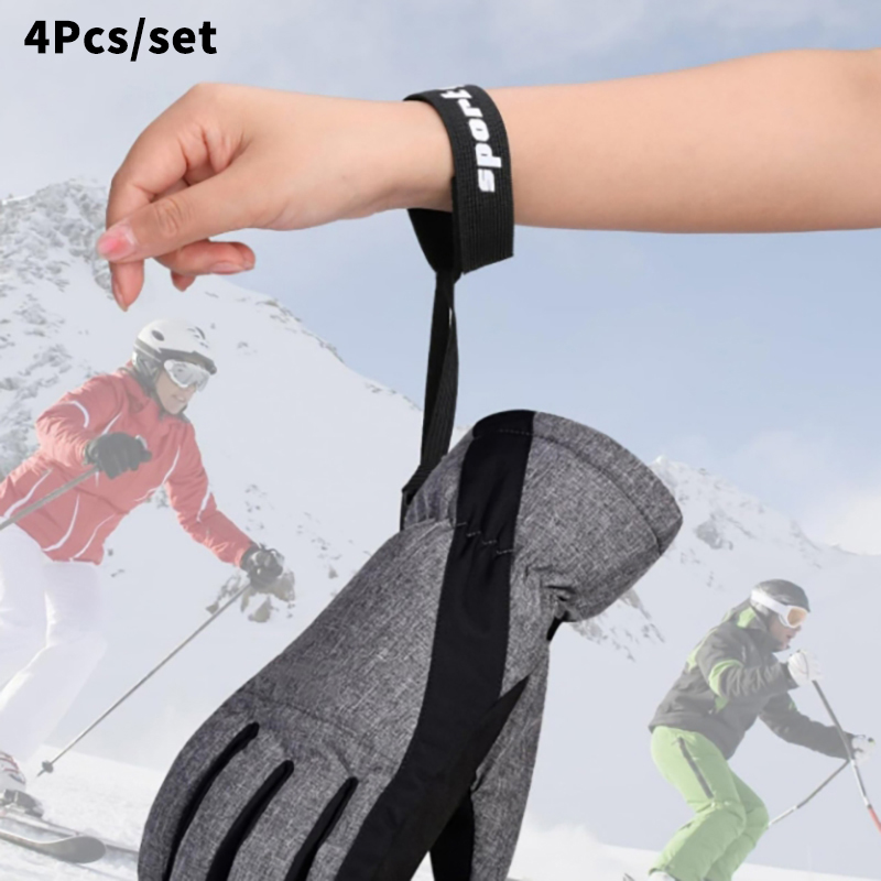 4Pcs Ski Glove Wrist Strap Glo - Outdoor Sport Gloves ulasan dan harga