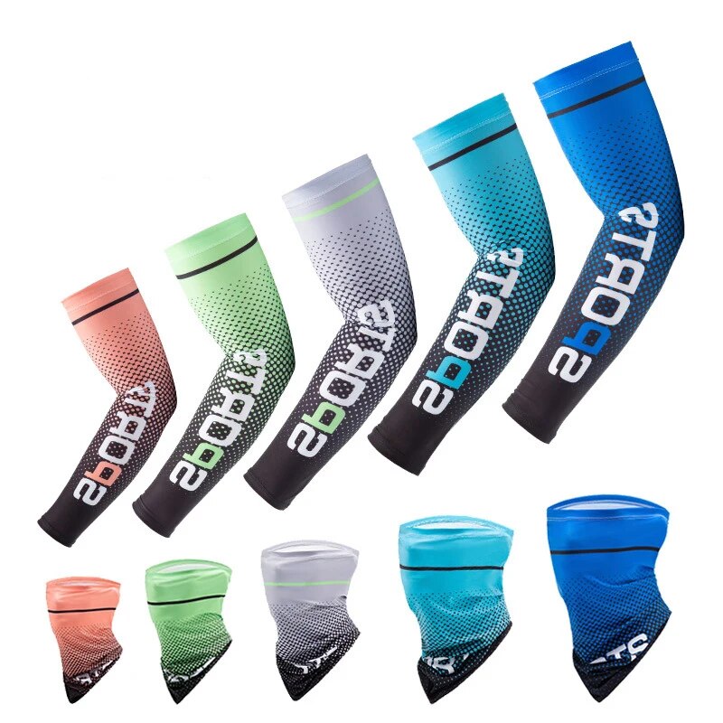 2Pcs Set Sun UV Protection Lon - Outdoor Sport Gloves ulasan dan harga