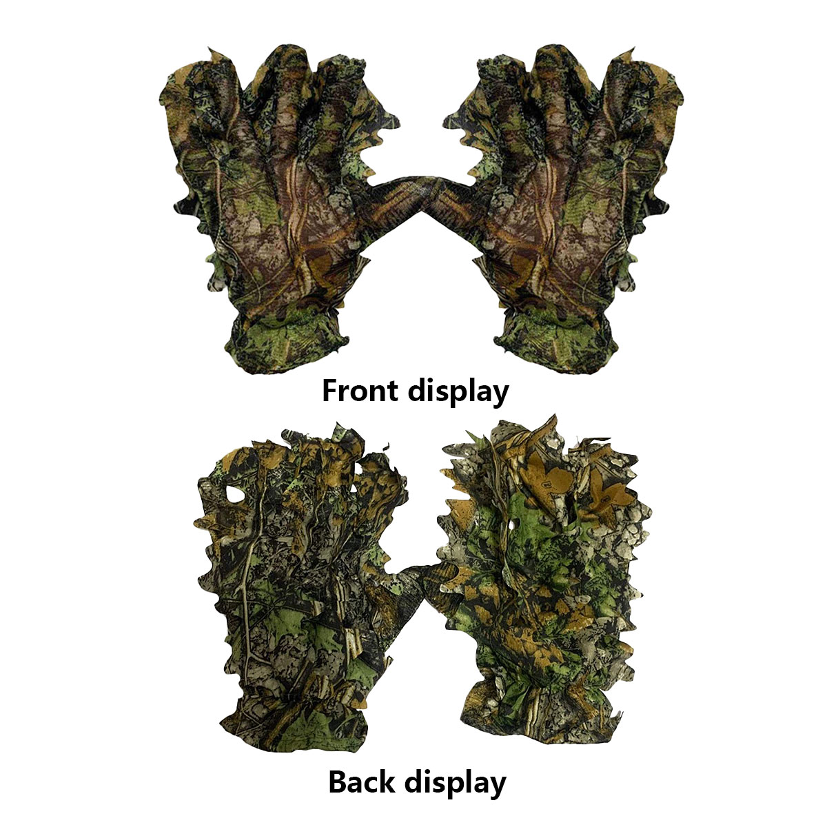 3D Camouflage Leaf Hunting Glo - Outdoor Sport Gloves ulasan dan harga